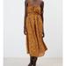Zara Dresses | Midi Dress | Color: Orange/Tan | Size: Xs