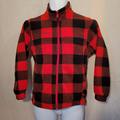 Columbia Jackets & Coats | Columbia Black Red Plaid Fleece Full Zip Jacket | Color: Black/Red | Size: 10/12