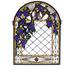 Meyda Lighting Grape Diamond Trellis Stained Glass Window in Green/Indigo/Yellow | 22 H x 16 W x 20 D in | Wayfair 38656