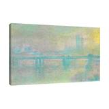 Red Barrel Studio® Charing Cross Bridge, London by Claude Monet - Wrapped Canvas Print Metal in Blue/Brown/Gray | 40 H x 60 W x 1.5 D in | Wayfair