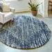 Blue/Gray 63 x 1.5 in Area Rug - Trent Austin Design® Knupp Abstract Shag/White Area Rug, Polypropylene | 63 W x 1.5 D in | Wayfair