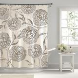 Lark Manor™ Slezak Floral Single Shower Curtain Polyester in Gray | 73 H x 70 W in | Wayfair E1D067F7A7554BF6A20B66A33D5B4402