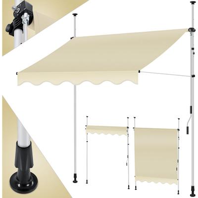 Klemmmarkise mit Handkurbel Balkon Balkonmarkise ohne Bohren UV-beständig höhenverstellbar Image