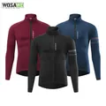 WOSAWE-Veste de vélo imperméable pour homme coupe-vent de cyclisme veste thermique chaude sports