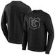 Everton Distressed Retro Crest Sweatshirt - Black Mens
