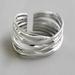 Anthropologie Jewelry | Minimalist Sterling Silver Ring Basket Weave Style Adjustable Size 6-9 | Color: Silver | Size: 6-9