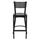 Flash Furniture Miranda Grid Back Metal Restaurant Barstool Wood/Metal in Black/Brown | 42.25 H x 19 W x 19.5 D in | Wayfair