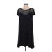 Old Navy Casual Dress - Shift: Black Grid Dresses - Women's Size X-Small