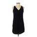 Old Navy Casual Dress - Shift V Neck Sleeveless: Black Solid Dresses - Women's Size X-Small