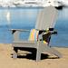 LuXeo Westwood All Weather HDPE Outdoor Adirondack Chair, Single Plastic/Resin in Gray | 40.5 H x 39 W x 36 D in | Wayfair LUX-1612-GRY