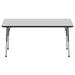 Factory Direct Partners Rectangle T-Mold Adjustable Height Activity Table Laminate/Metal | 32 H in | Wayfair 10014-GYBK