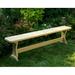 Red Barrel Studio® Wooden Garden Outdoor Bench Wood/Natural Hardwoods in Brown/Green/White | 18 H x 60 W x 14 D in | Wayfair