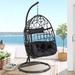 Dakota Fields Porch Swing w/ Stand Wicker/Rattan in Gray | 80.7 H x 39.4 W x 39.4 D in | Wayfair 2CC7CD9BC416421A913BB175C0A9D63F