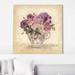 Red Barrel Studio® Petite Bouquet II (Square) Print Canvas in Indigo/Pink/Red | 24 H x 24 W x 1.5 D in | Wayfair 47DBAF3C97A24C5781A9C0839C9C0D35