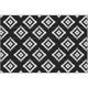 Tapis extérieur style graphique - tapis réversible 2 motifs - dim. 2,74L x 1,82l m, ép. 3 mm - pp