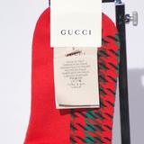 Gucci Underwear & Socks | Gucci Houndstooth Socks With Interlocking G In Red | Color: Green/Red | Size: Various