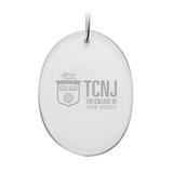 College of New Jersey Lions 2.75'' x 3.75'' Glass Oval Ornament