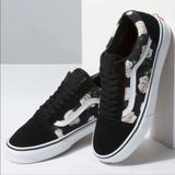 Vans Shoes | 11 Vans Old Skool Sneakers Shoes Loafers Romantic Floral Skater Lace-Ups Tennies | Color: Black/White | Size: 11