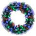 24" Coloring Changing Fiber Optic Artificial Pine Christmas Wreath - Green