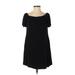 ABound Casual Dress - A-Line: Black Solid Dresses - Women's Size Small