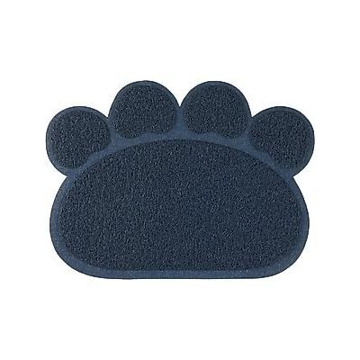 Frisco Paw Shaped Cat Litter Mat, Blue