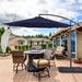 Aok Garden 120" Cantilever Umbrella Metal in Blue/Navy | 96.5 H x 120 W x 120 D in | Wayfair JC-UM-34L