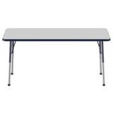 Factory Direct Partners Rectangle T-Mold Adjustable Height Activity Table Laminate/Metal | 32 H in | Wayfair 10014-GYNV
