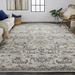 Gray 96 x 60 x 0.37 in Area Rug - Langley Street® Bronaugh Oriental Handmade Tufted Wool/ Light Area Rug Wool | 96 H x 60 W x 0.37 D in | Wayfair