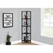 17 Stories Bookshelf, Bookcase, Etagere, Corner, 4 Tier, 60"H, Office, Bedroom, , Laminate, Brown in Black | 59.25 H x 17.5 W x 12.5 D in | Wayfair