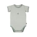 Sterntaler Baby Jungen Baby Body GOTS Emmi Body - Body Baby, Baby Wickelbody - aus geringeltem Jersey mit Esel Print - grün, 50