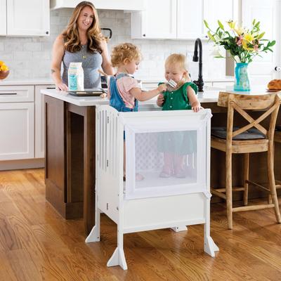 Guidecraft Contemporary Kitchen Helper Double White