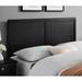 Viola Country Style Full Size Black Wooden Headboard