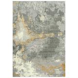 Alora Decor Radiant Grey, Ivory, and Beige Abstract Wool Blend Rug