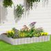 Outsunny 8.5x3ft Metal Raised Garden Bed, DIY Large Steel Planter Box, No Bottom w/ A Pairs of Glove for Backyard