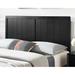 Widman Country Style Queen Size Black Wooden Headboard