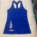 Lululemon Athletica Tops | Lululemon Cool Racer Back Tank Top With Tim Collom Art. | Color: Blue/Tan | Size: 10