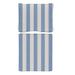Replacement Seat and Back Cushion Set with Zipper - 25x47.5 - Box Edge, Canopy Stripe Cornflower/White Sunbrella - Ballard Designs Canopy Stripe Cornflower/White Sunbrella - Ballard Designs