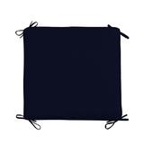 Replacement Ottoman Cushion Cover with Zipper - 24x23 - Box Edge, Canvas Navy Sunbrella - Ballard Designs Canvas Navy Sunbrella - Ballard Designs