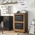 Latitude Run® Kettering 2-Drawer Mobile Vertical Filing Cabinet Wood in Brown | 35.11 H x 21.02 W x 20.71 D in | Wayfair