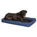MidWest Homes for Pets QuietTime Couture Ashton Bolster Pet Bed Polyester/Cotton in Blue | 24" W x 14.75" D x 3.75" H | Wayfair 40224-BLD