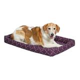 MidWest Homes for Pets QuietTime Couture Ashton Bolster Pet Bed Polyester/Cotton in Indigo | 21.75" W x 12.75" D x 3.75" H | Wayfair 40222-PLD