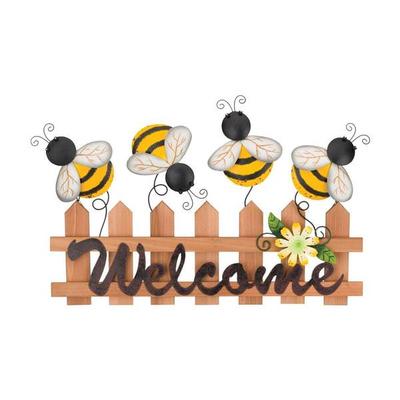 Regal Art & Gift 13063 - Bee Happy Wall Dcor - Fence Wall Decor Word Art