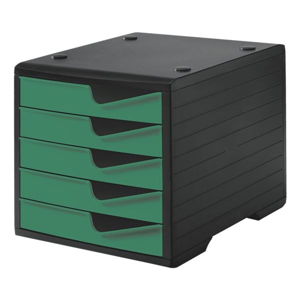 Styro Schubladenbox »styroswingbox« 5 Schubladen grün, 27x25.5x34 cm Image