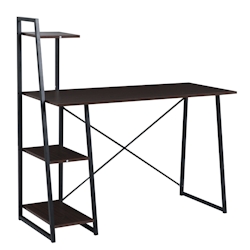 SVITA COMBO1 Schreibtisch Regal Nussbaum-Optik Metall-Beine Image