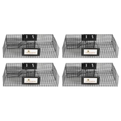 Rugged Ranch Ratinator Rat Squirrel Chipmunk Metal 2 Door Trap Cage (4 Pack)