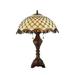Meyda Tiffany Diamond & Jewel 2 Light 24" Tall Hand-Crafted Table Lamp