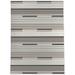 RETRO COLOR BLOCK STRIPE BEIGE AND GREY Area Rug By Kavka Designs