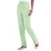 Plus Size Women's Straight-Leg Soft Knit Pant by Roaman's in Green Mint (Size S) Pull On Elastic Waist