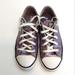 Converse Shoes | Converse Girls Ctas Ox Moody Sneakers Shoes Purple 668468c Glitter Size 3 | Color: Purple | Size: 3g