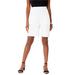 Plus Size Women's Soft Knit Short by Roaman's in White (Size 6X)